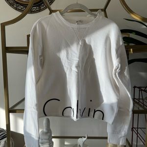 Calvin White sweatshirt